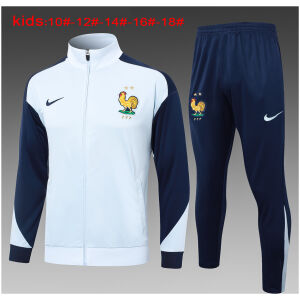 Kids France Jacket + Pants Training Suit Light Blue 2024