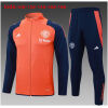 Kids Manchester United Jacket + Pants Training Suit Orange 2024/25