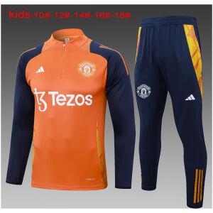 Kids Manchester United Training Suit Orange 2024/25