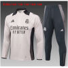 Kids Real Madrid Training Suit Light Grey 2024/25