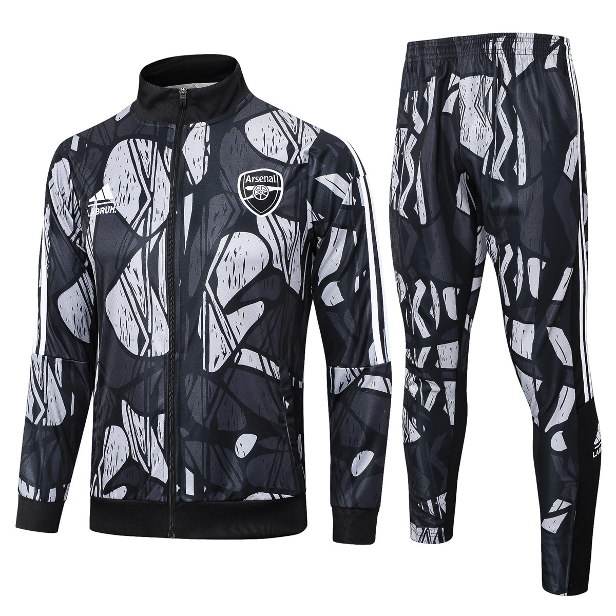 Mens Arsenal Jacket + Pants Training Suit Black 2024/25