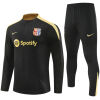 Mens Barcelona Training Suit Black - Gold 2024/25