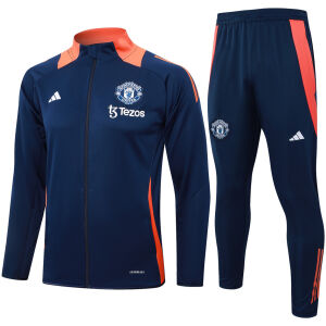 Mens Manchester United Jacket + Pants Training Suit Royal 2024/25