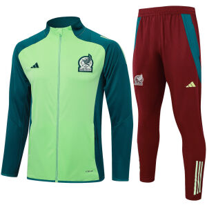 Mens Mexico Jacket + Pants Training Suit Green 2024