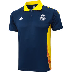 Mens Real Madrid Polo Shirt Royal 2024/25