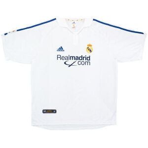 Mens Real Madrid Retro Home Jersey 2001/02