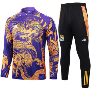 Mens Real Madrid Training Suit Purple Dragon 2024/25