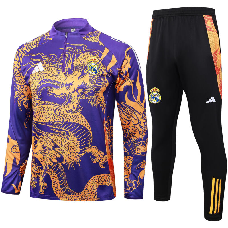 Mens Real Madrid Training Suit Purple Dragon 2024/25