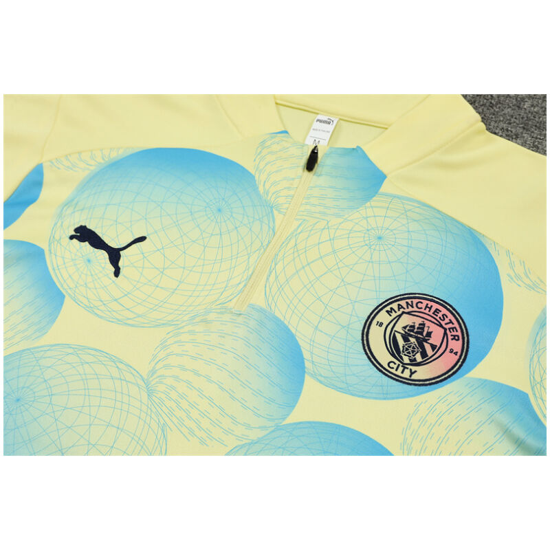 Mens Manchester City Training Suit Yellow 2024/25