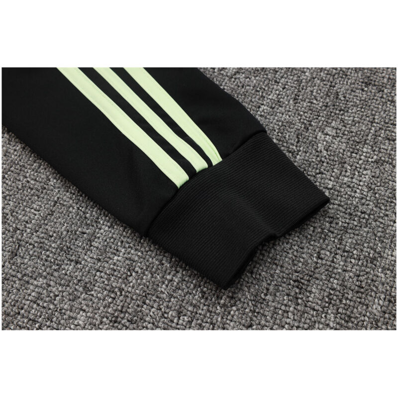 Mens Manchester United Jacket + Pants Training Suit Green – Black 2024/25