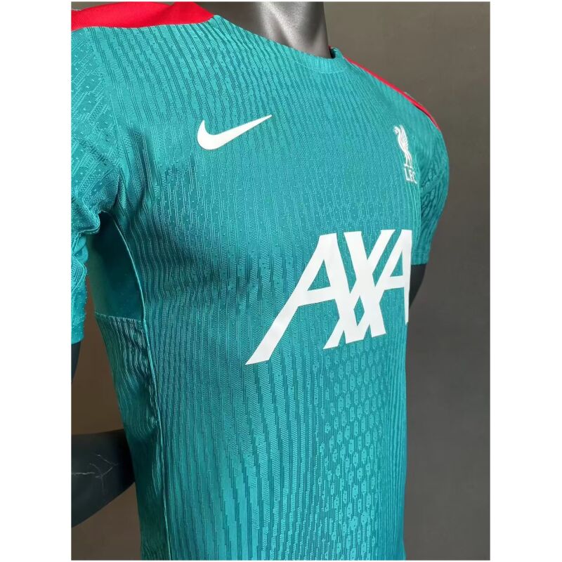 Mens Liverpool Pre-Match Short Training Authentic Green Jersey 2024/25 – Match