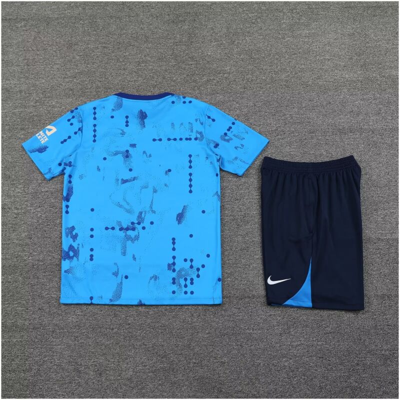 Mens Chelsea Short Training Suit Blue Pattern 2024/25