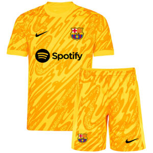 Kids Barcelona Yellow Goalkeeper Jersey 2024/25