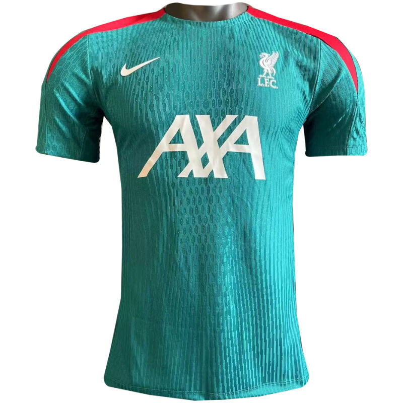 Mens Liverpool Pre-Match Short Training Authentic Green Jersey 2024/25 – Match