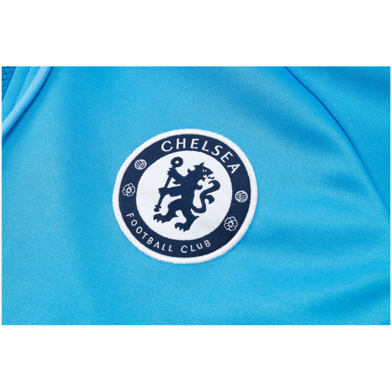 Mens Chelsea Hoodie Sweatshirt + Pants Training Suit Blue 2024/25