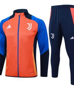Mens Juventus Jacket + Pants Training Suit Orange 2024/25