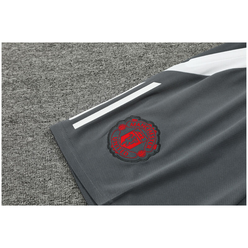 Mens Manchester United Short Training Suit Grey 2024/25