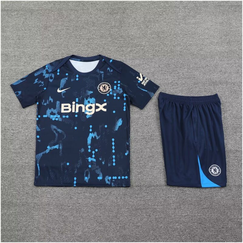 Mens Chelsea Short Training Suit Royal Pattern 2024/25