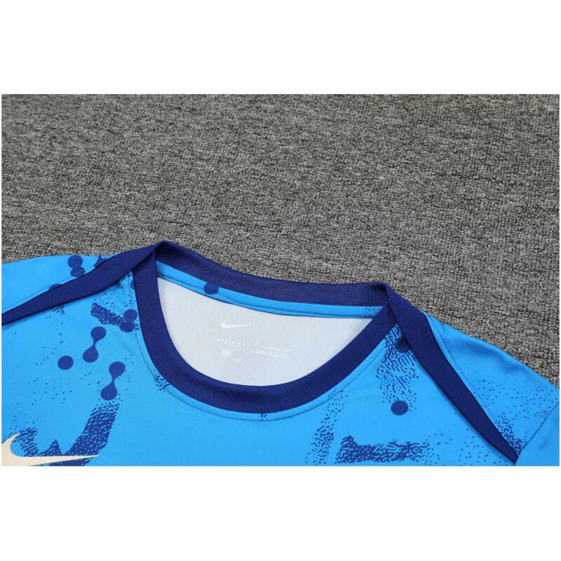 Mens Chelsea Short Training Suit Blue Pattern 2024/25