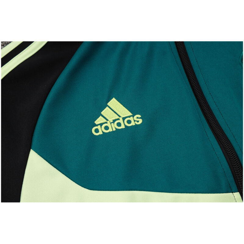 Mens Manchester United Jacket + Pants Training Suit Green – Black 2024/25