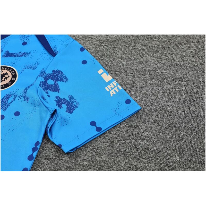 Mens Chelsea Short Training Suit Blue Pattern 2024/25