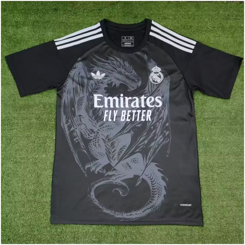 Mens Real Madrid Special Edition Black Dragon Jersey 2024/25