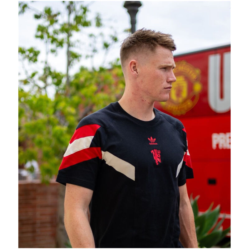 Mens Adidas Originals Manchester United adidas Originals Lifestyler T-Shirt – Black 2024/25 – Match