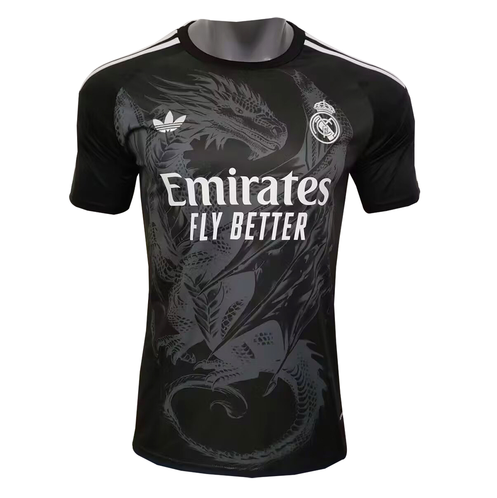 Herren Real Madrid Sonderausgabe Schwarz Dragon Jersey 2024/25