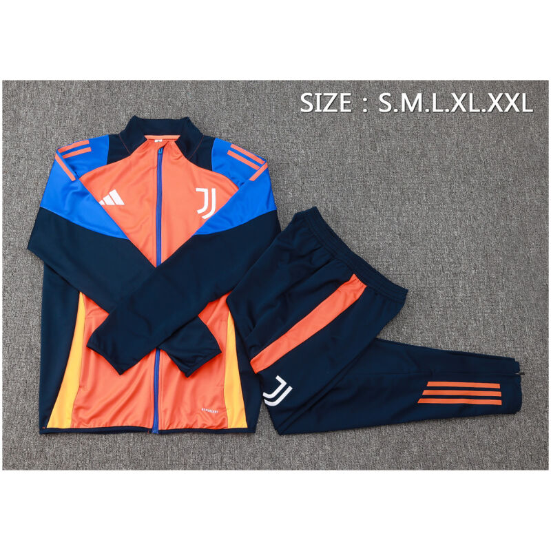 Mens Juventus Jacket + Pants Training Suit Orange 2024/25