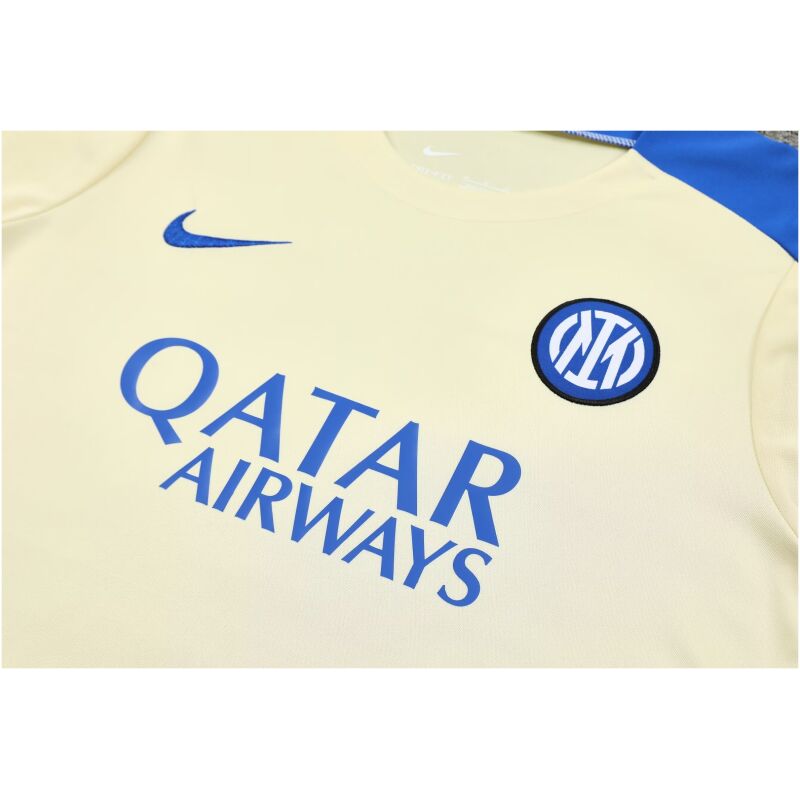 Mens Inter Milan Short Training Suit Yellow 2024/25