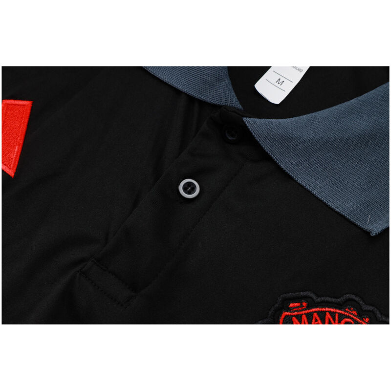 Mens Manchester United Polo Shirt Black 2024/25