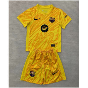Kids Barcelona Yellow Goalkeeper Jersey 2024/25