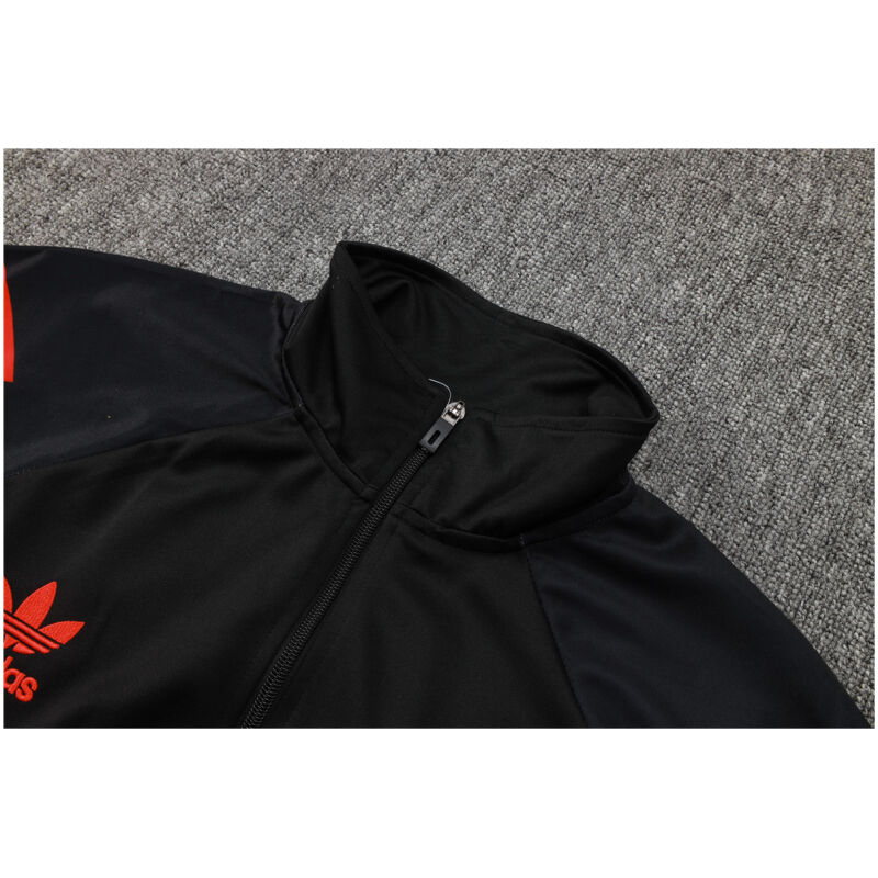 Mens Manchester United Jacket + Pants Training Suit Black 2024/25