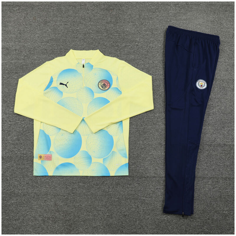 Kids Manchester City Training Suit Yellow 2024/25
