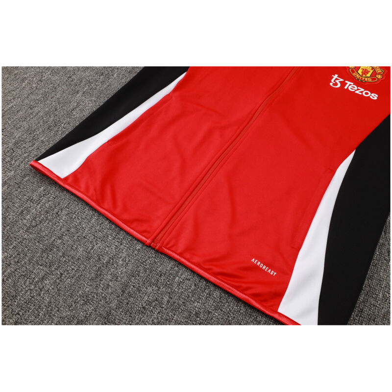 Mens Manchester United Jacket + Pants Training Suit Red 2024/25