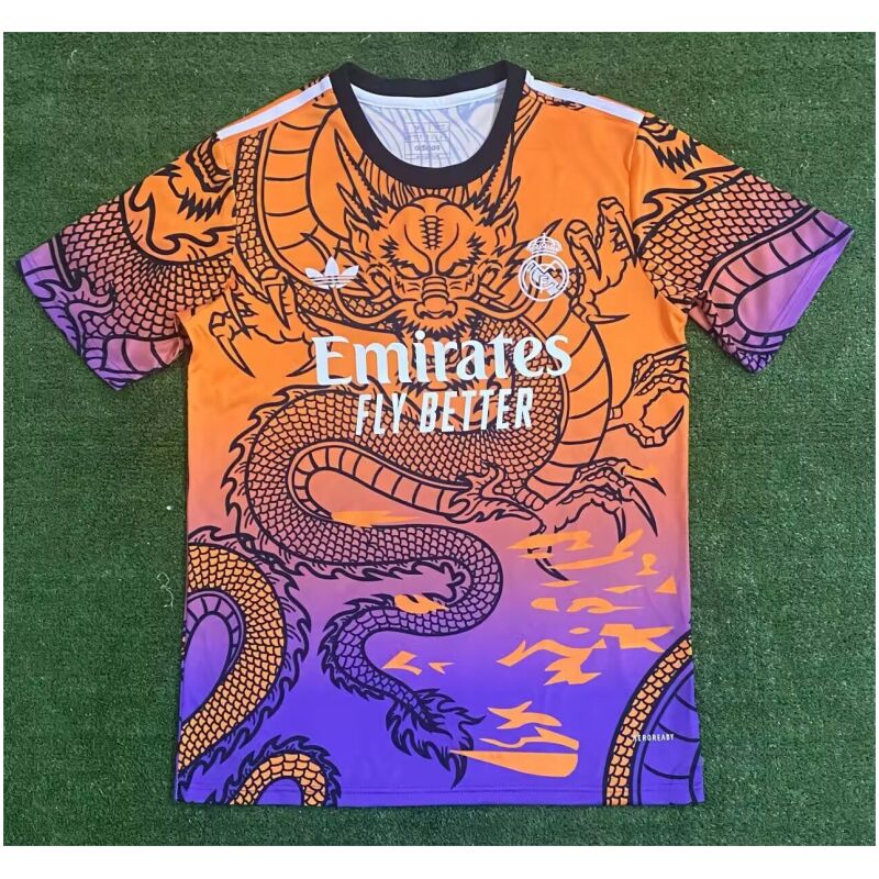 Mens Real Madrid Special Edition Orange Dragon Jersey 2024/25