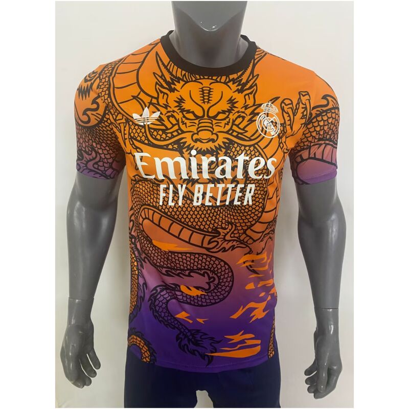 Mens Real Madrid Special Edition Orange Dragon Jersey 2024/25