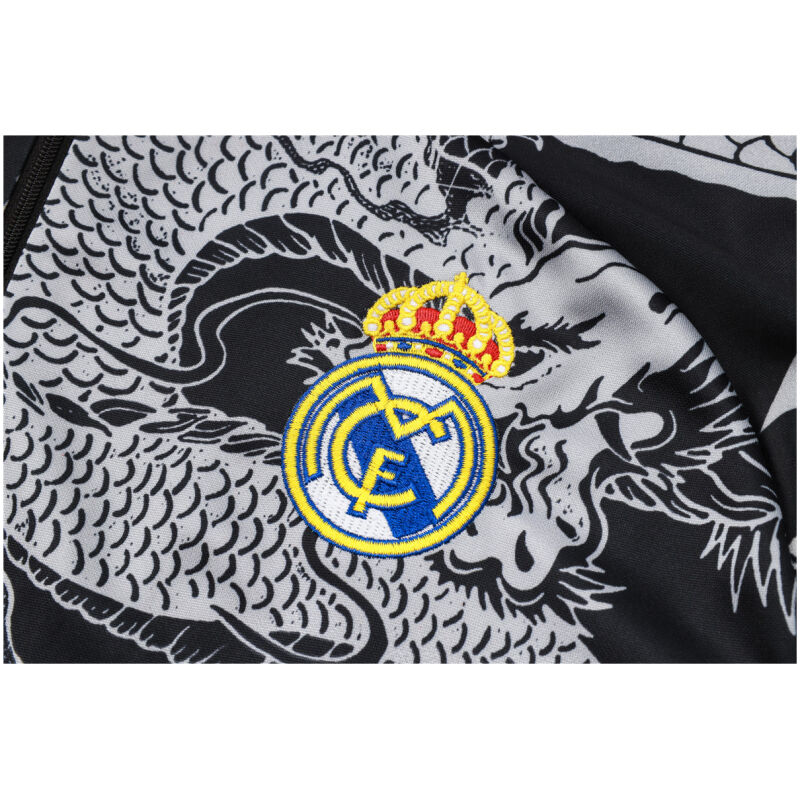 Mens Real Madrid Training Suit Black Dragon 2024/25