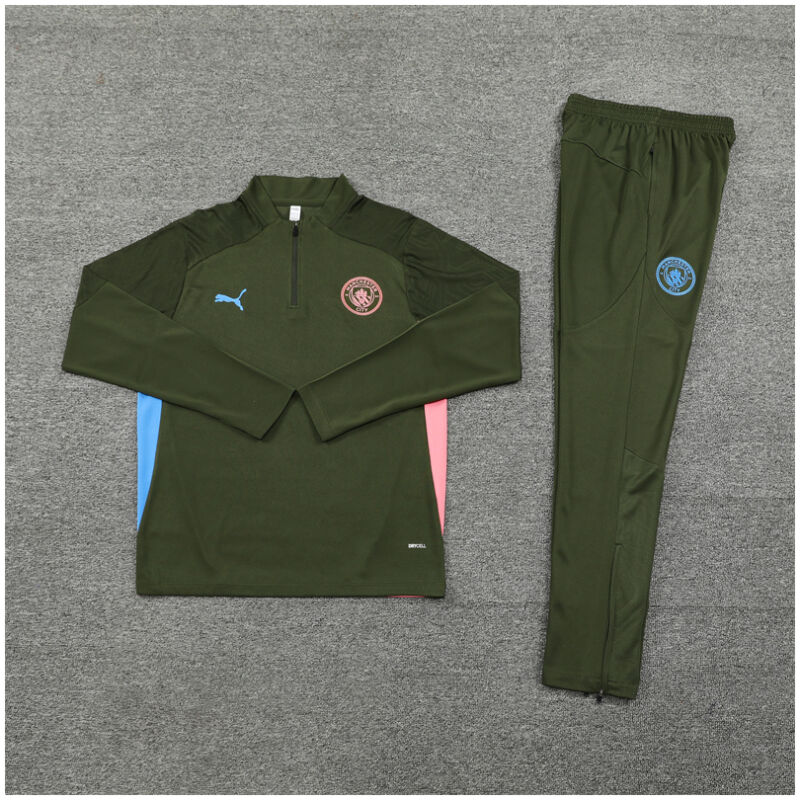 Kids Manchester City Training Suit Dark Green 2024/25