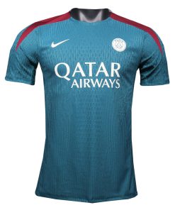 Mens PSG Pre-Match Short Training Authentic Lake Blue Jersey 2024/25 – Match