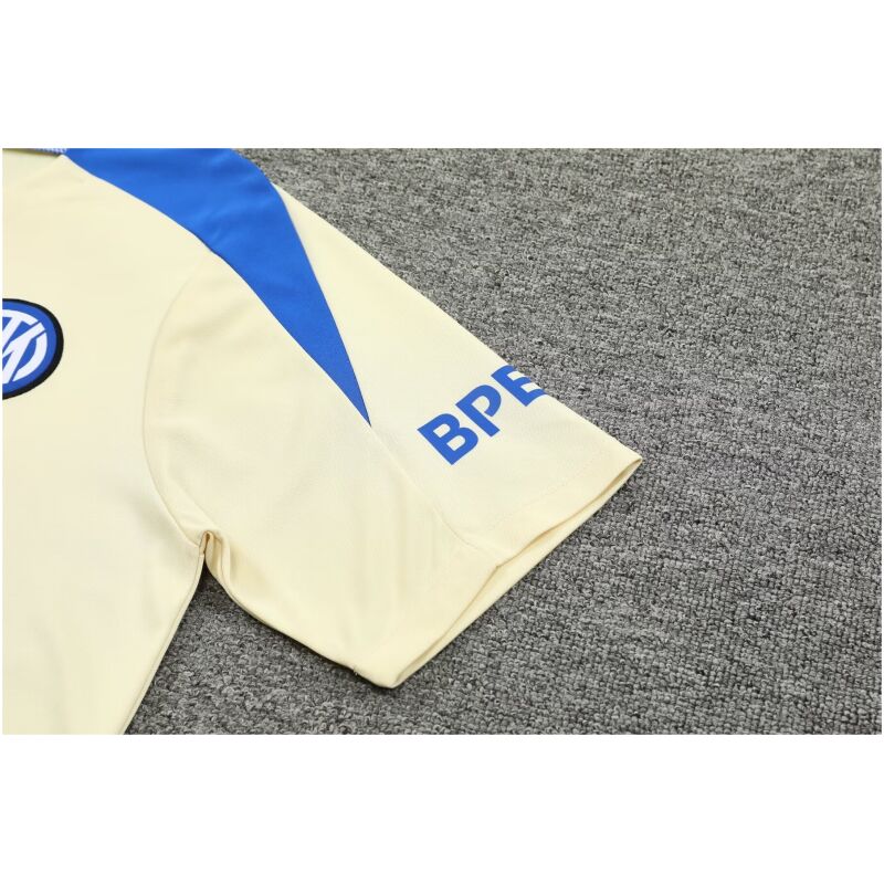 Mens Inter Milan Short Training Suit Yellow 2024/25