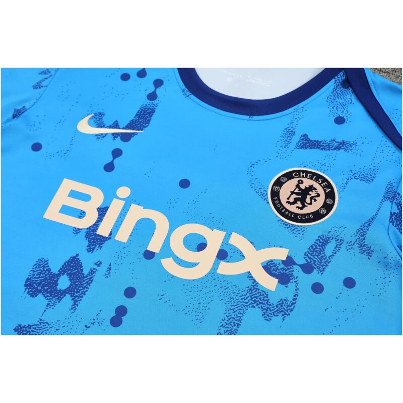 Mens Chelsea Short Training Suit Blue Pattern 2024/25