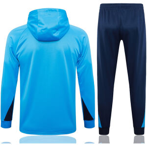 Mens Chelsea Hoodie Sweatshirt + Pants Training Suit Blue 2024/25
