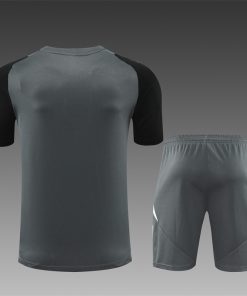 Kids Manchester United Short Training Suit Grey 2024/25