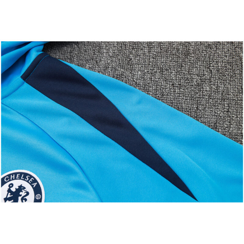 Mens Chelsea Hoodie Sweatshirt + Pants Training Suit Blue 2024/25