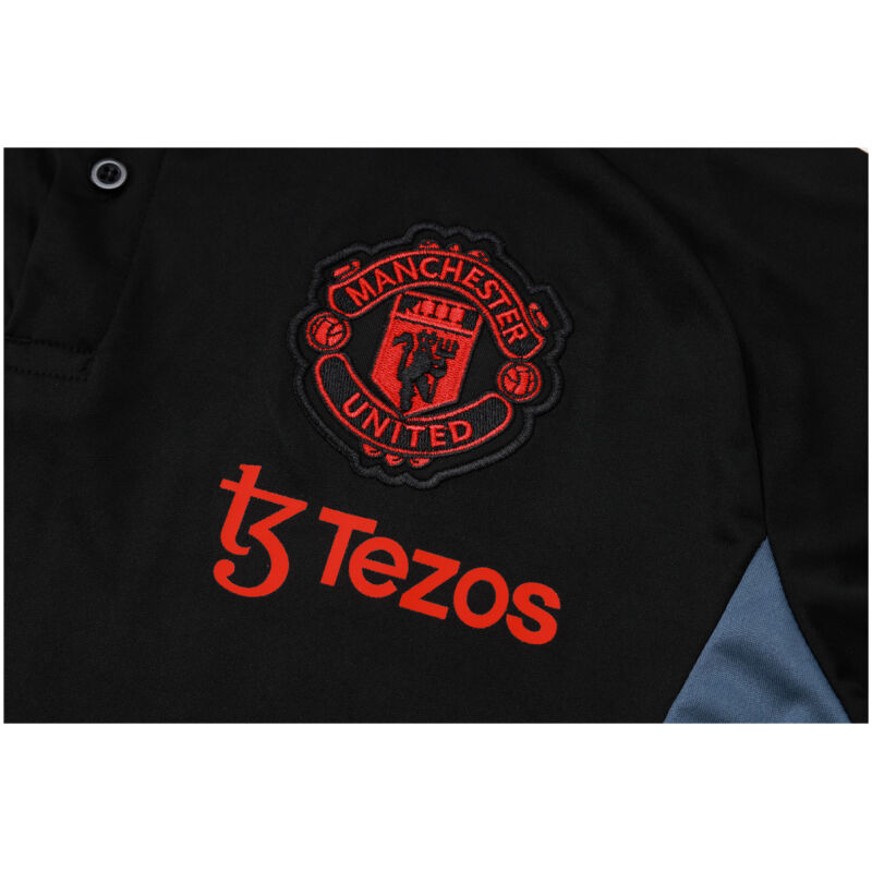 Mens Manchester United Polo Shirt Black 2024/25