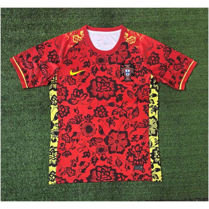 Mens Portugal Special Red Flower Jersey 2024