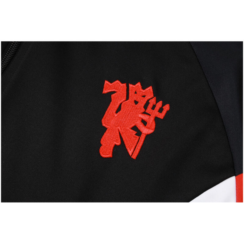 Mens Manchester United Jacket + Pants Training Suit Black 2024/25