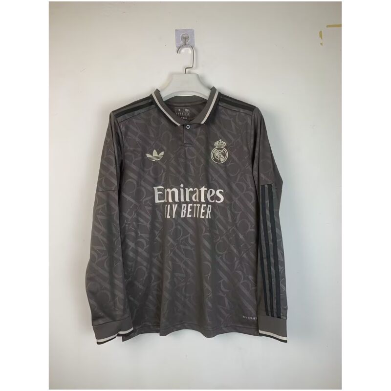 Mens Real Madrid Third Jersey Long Sleeve 2024/25
