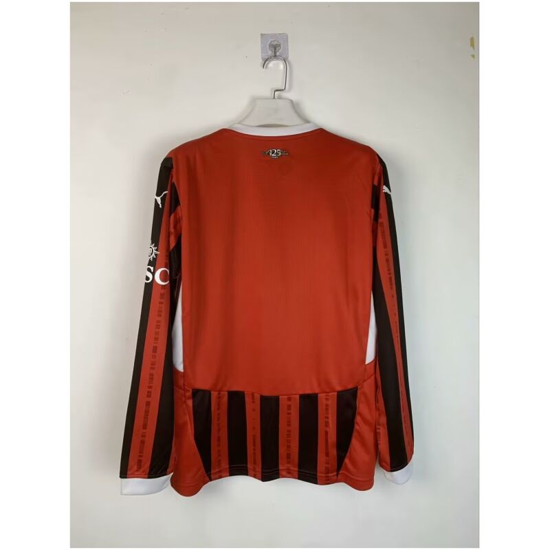 Mens AC Milan Home Jersey Long Sleeve 2024/25